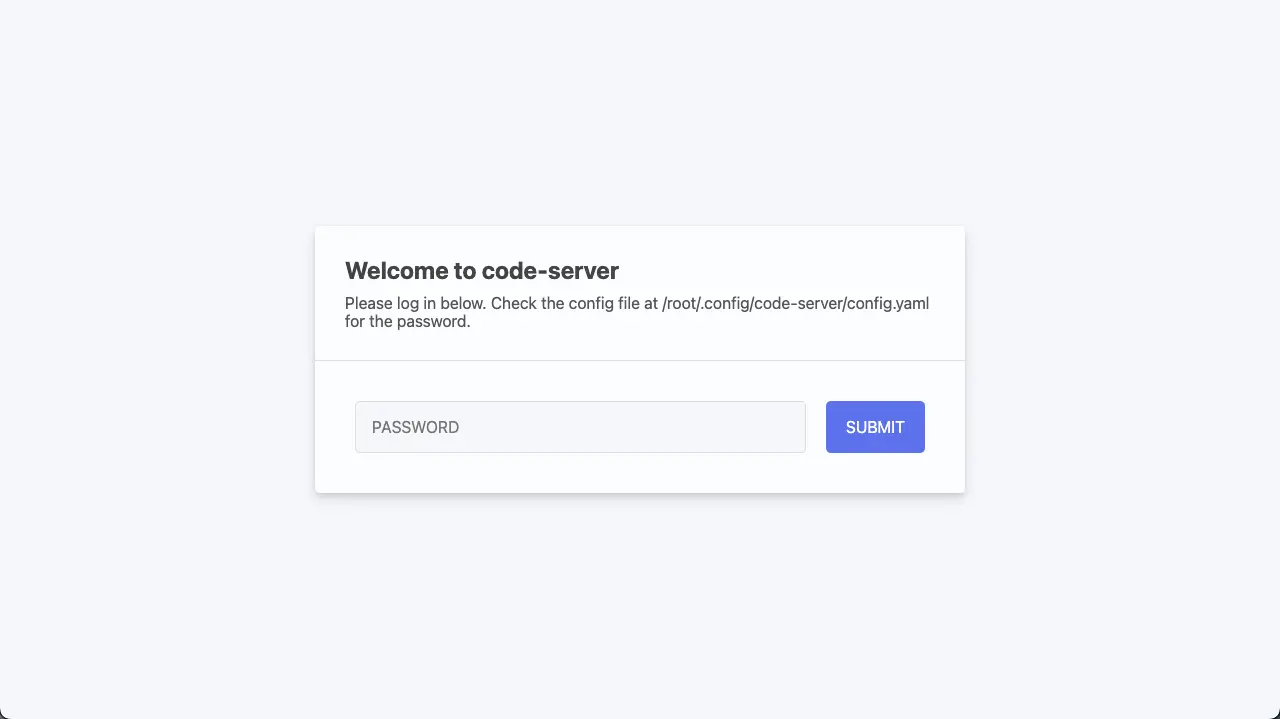 Code-Server 登录